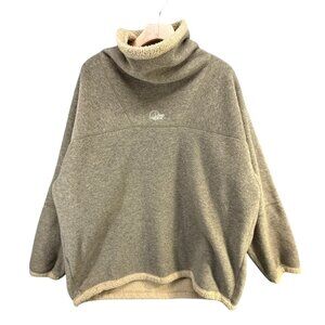 Vintage Lowe Alpine Polartec Fleece Sweater Mens M Tan Turtleneck Cozy Outdoor